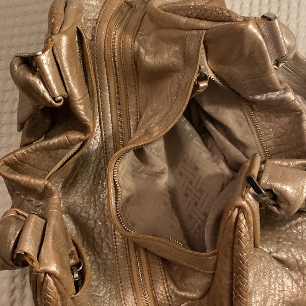 Cole Haan  Pleated Beige Metalic Hobo Bag - Picture 7 of 11